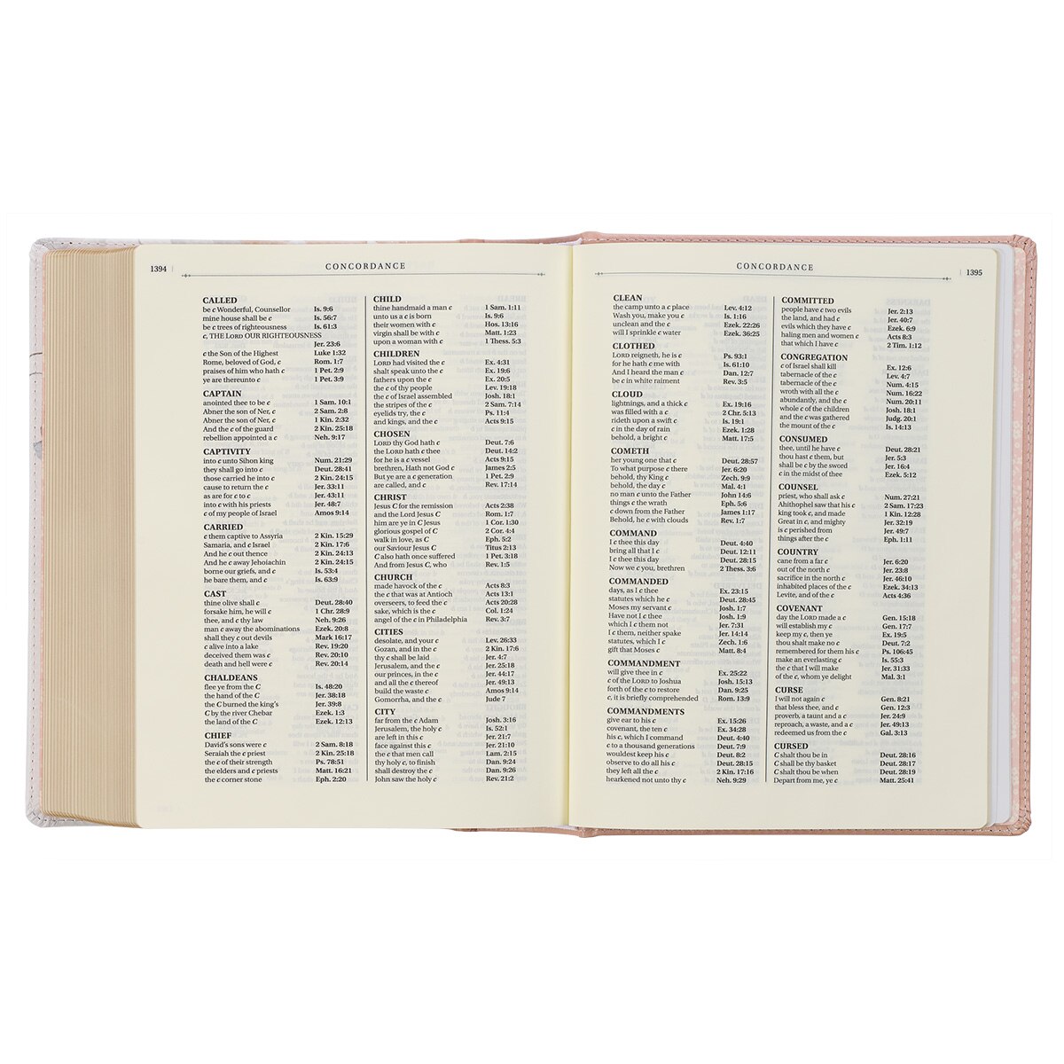 Rosy Coral Floral KJV Note-taking Bible Hardcover