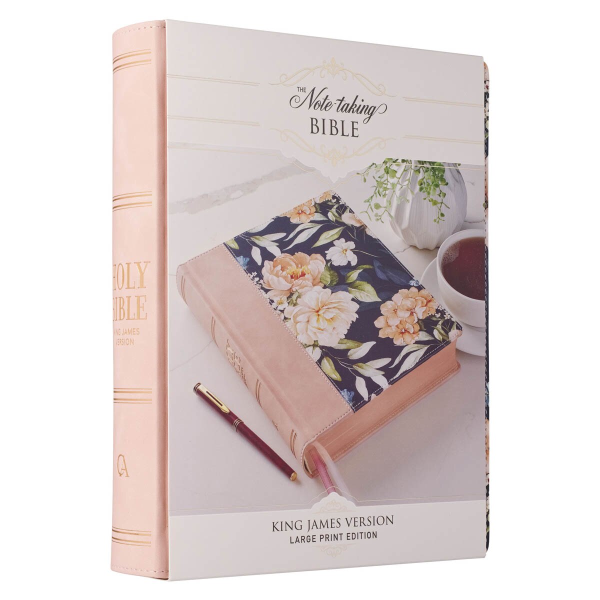 Dusty Peach Hardcover Large Print KJV Note-taking Bible