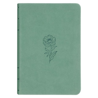 Teal Bloom Faux Leather Compact King James Version Bible