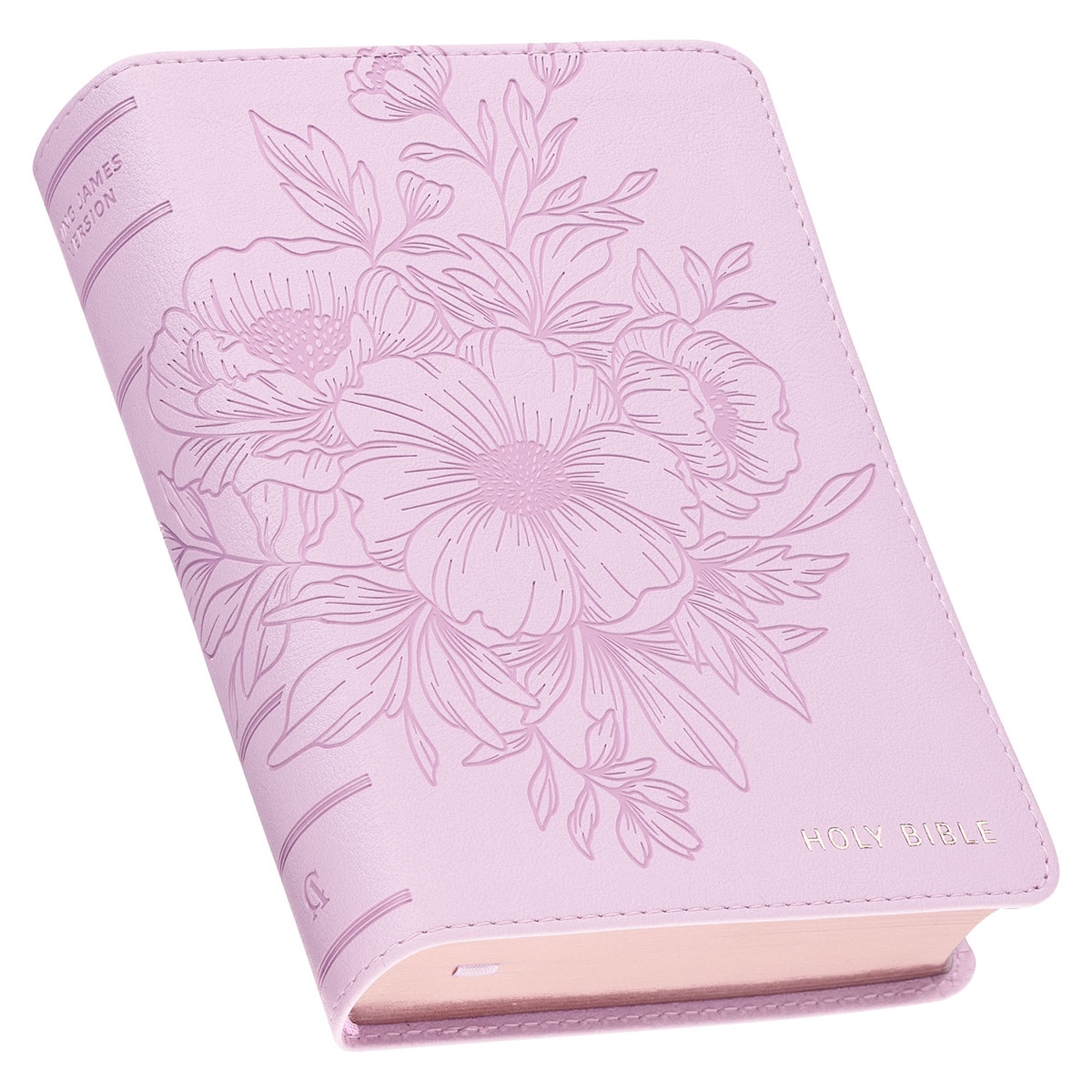 Lavender Bouquet Large Print Compact KJV Bible