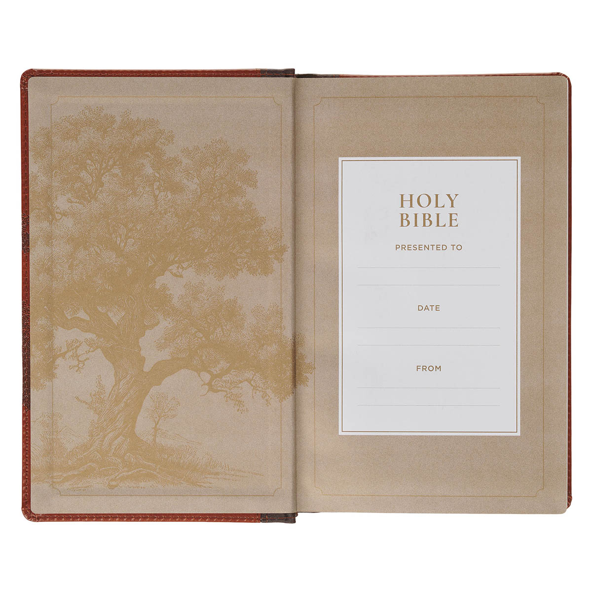 Rooted Brown Hardcover Standard-size Giant Print KJV Bible