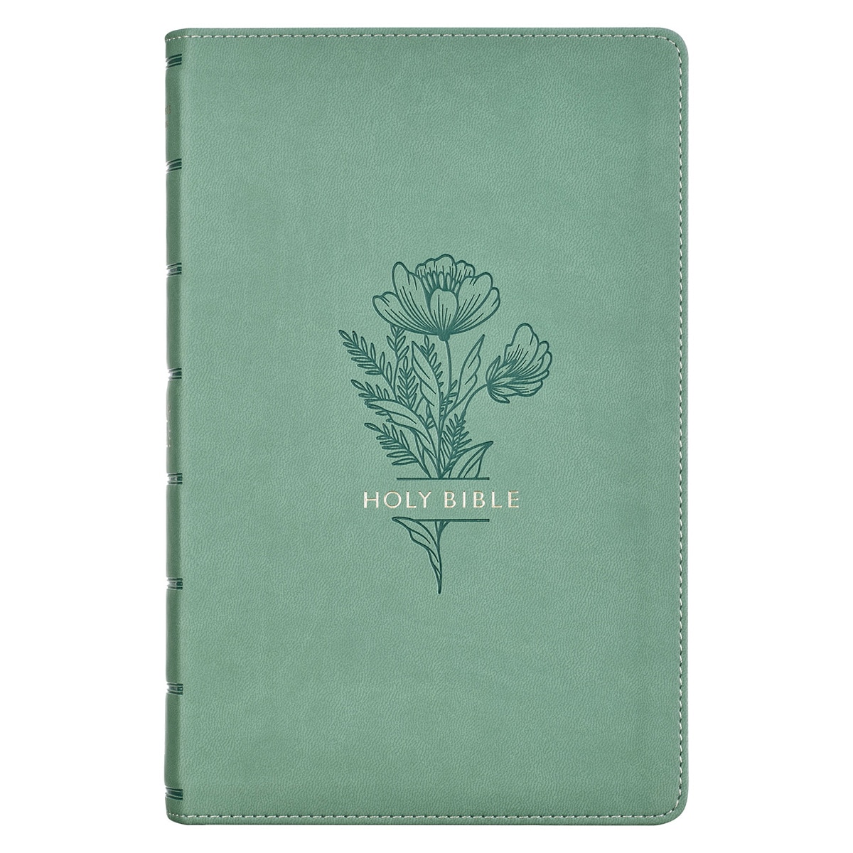 FLOWERS「Memoire eternelle」Innocent Grey Faith Teal Floral Notebook Elastic Closure 2 Cor 5:7