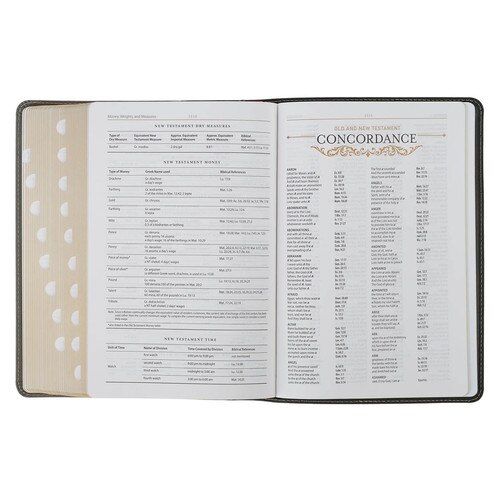 Black and Gray King James Study Bible with Thumb Index