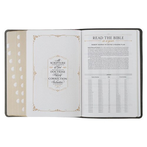Black and Gray King James Study Bible with Thumb Index