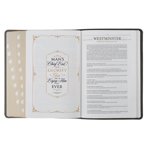 Black and Gray King James Study Bible with Thumb Index
