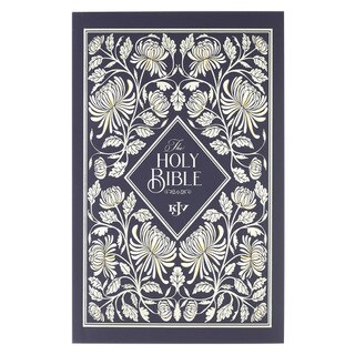 Midnight Floral Softcover King James Version Outreach Bible