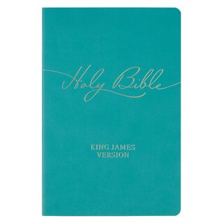 Marbled Teal Faux Leather King James Version Gift Bible