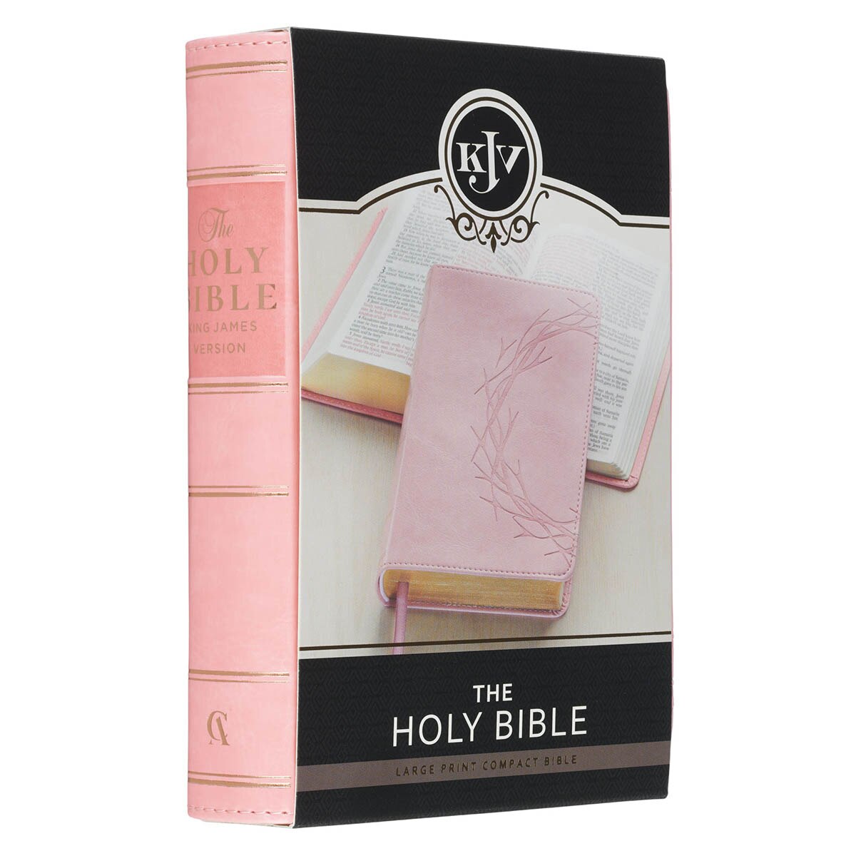 Pink Crown of Thorns Large Print Compact King James Bible