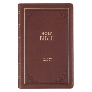 Black Faux Leather King James Version Deluxe Gift Bible with Thumb Index