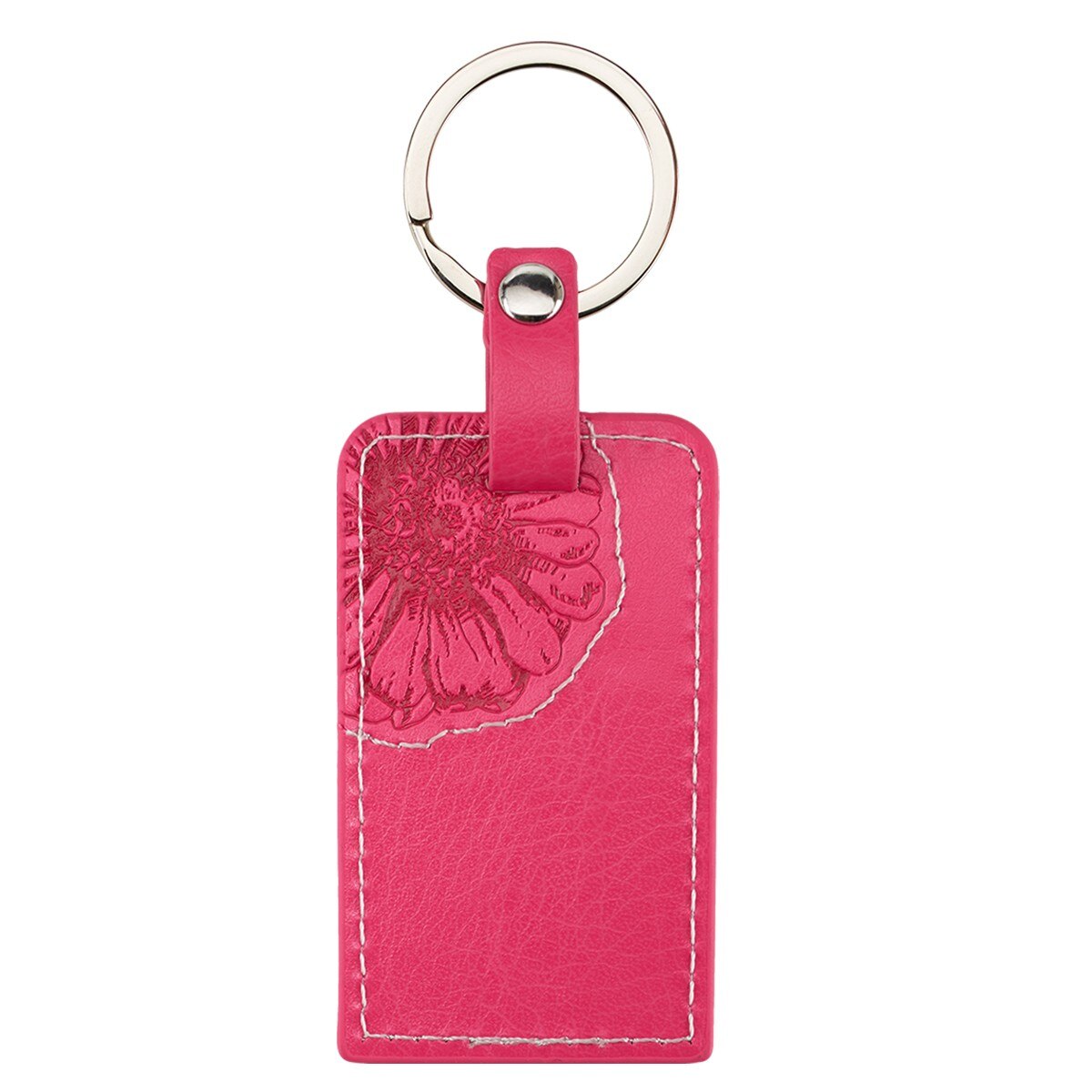 【新品】everyone loves THREE keychain porch All Things are Possible Bright Pink Faux Leather Key Ring
