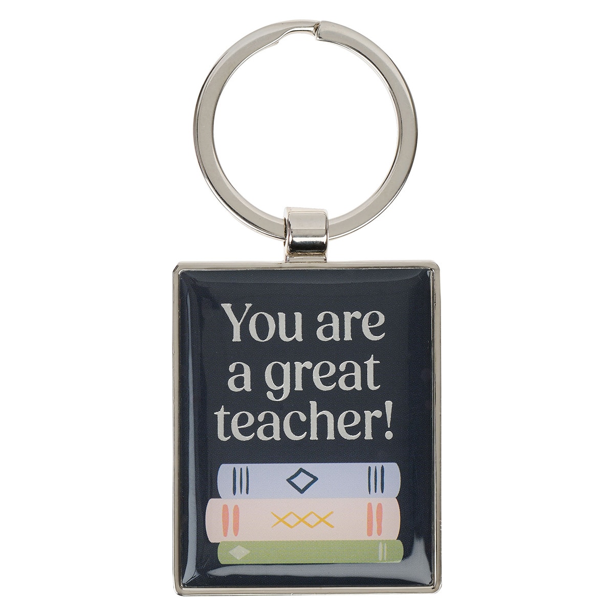 You Are A Great Teacher Blue Metal Keychain - Numbers 6:24