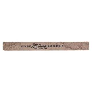All Things Are Possible Tan Topography Large Magnetic Strip - Matthew 19:26