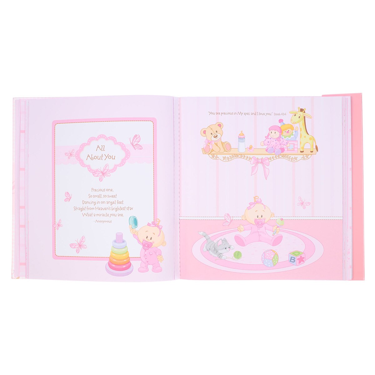 Our Baby Girl Memory Book – Christian Keepsake Journal With Photo Pockets & Milestone Prompts