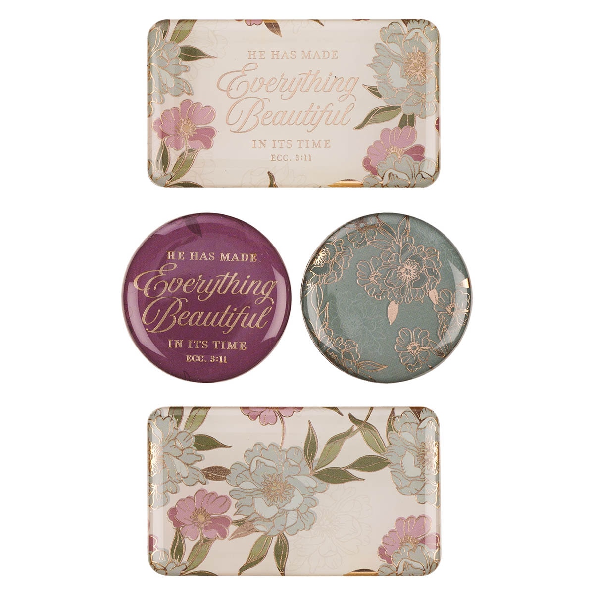 Christian Art Gifts Whimsical Blooms Magnet Set