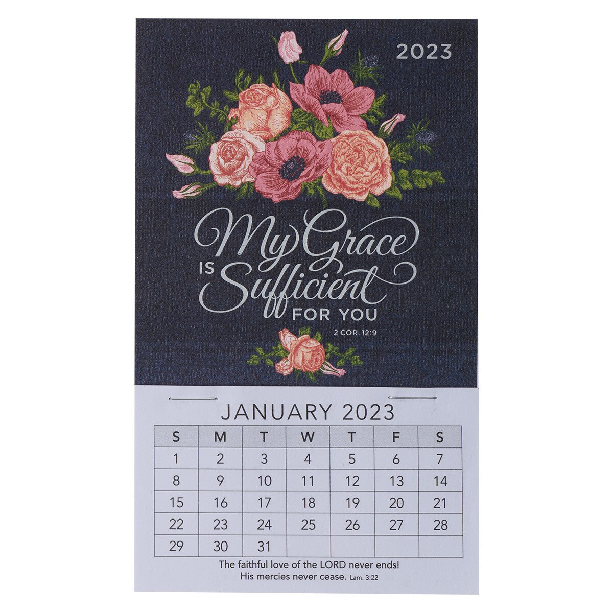 Magnetic Calendar 2023 2023 My Grace Is Sufficient For You Mini Magnetic Calendar - 2 Corinthians  12:9