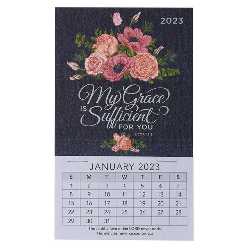 2023 My Grace is Sufficient for You Mini Magnetic Calendar - 2 Corinthians 12:9