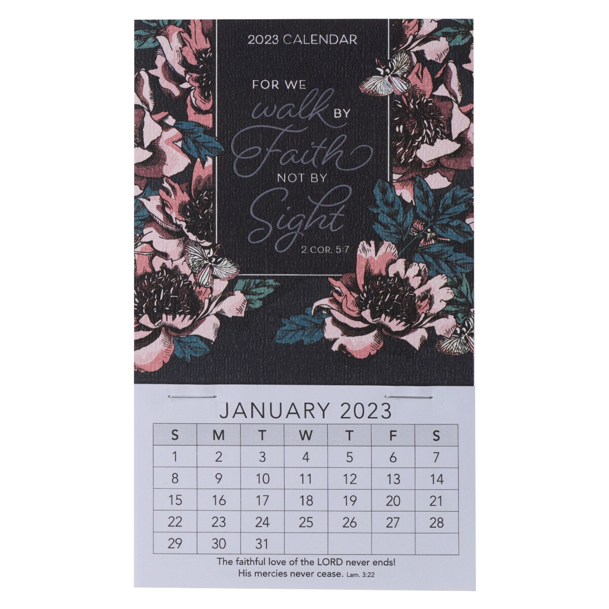 Calendar Magnets 2023 2023 Walk By Faith Mini Magnetic Calendar - 2 Corinthians 5:7