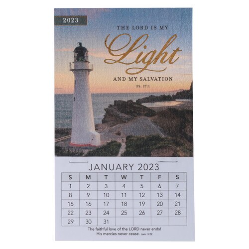 2023 Light and Salvation Mini Magnetic Calendar - Psalm 27:1