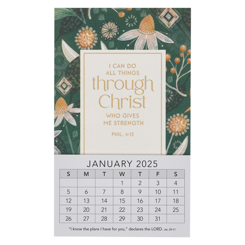 I Can Do All Things 2025 Mini Magnetic Calendar - Philippians 4:13