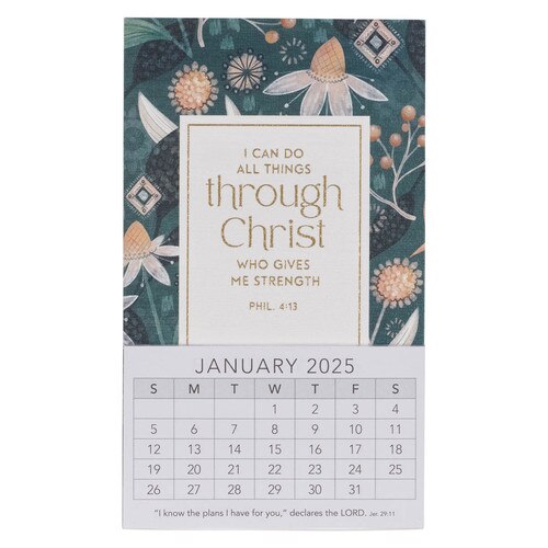 I Can Do All Things 2025 Mini Magnetic Calendar - Philippians 4:13