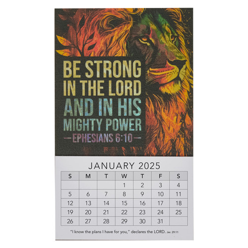 Be Strong in the Lord 2025 Mini Magnetic Calendar - Ephesians 6:10