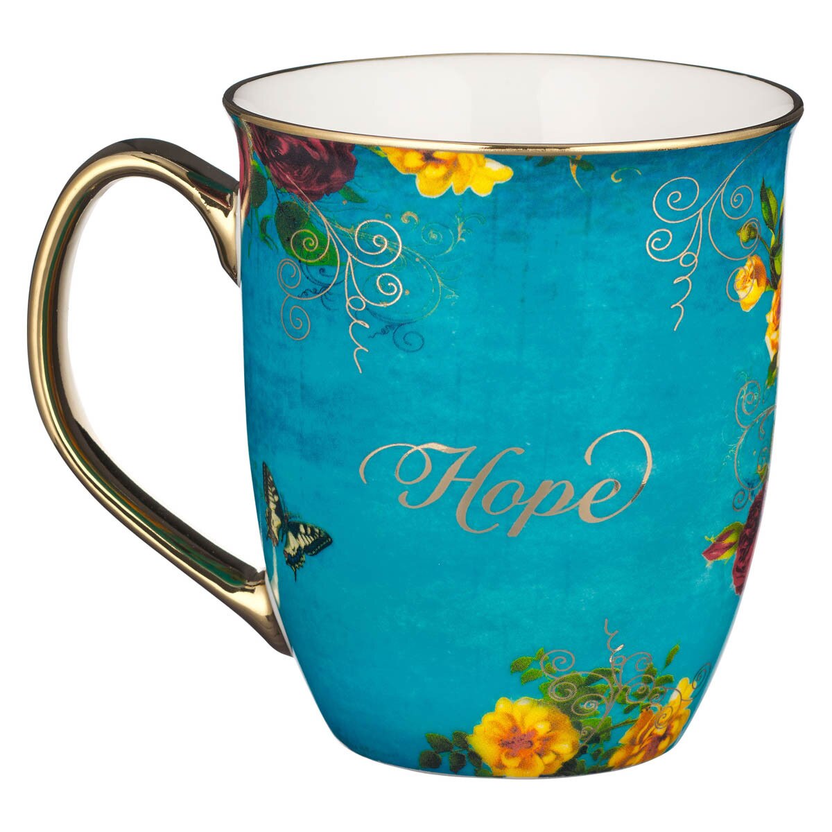 Blessed Blue Peacock Ceramic Coffee Mug - Jeremiah 17:7