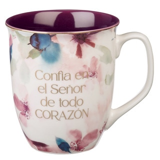 Taza “Confía en el Señor” Flor de ciruela – Prov 3:5