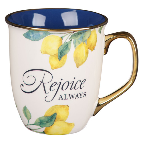 Rejoice Always White Ceramic Mug - 1 Thessalonians 5:16