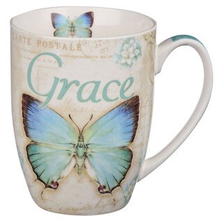 Mug Teal Butterfly Grace Eph. 2:8