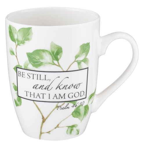 WITH LOVE Inspirational Coffee Mug for Women, It is Well with My Soul,  Blue/Cream Medium Ceramic Drinking Cup 12oz.