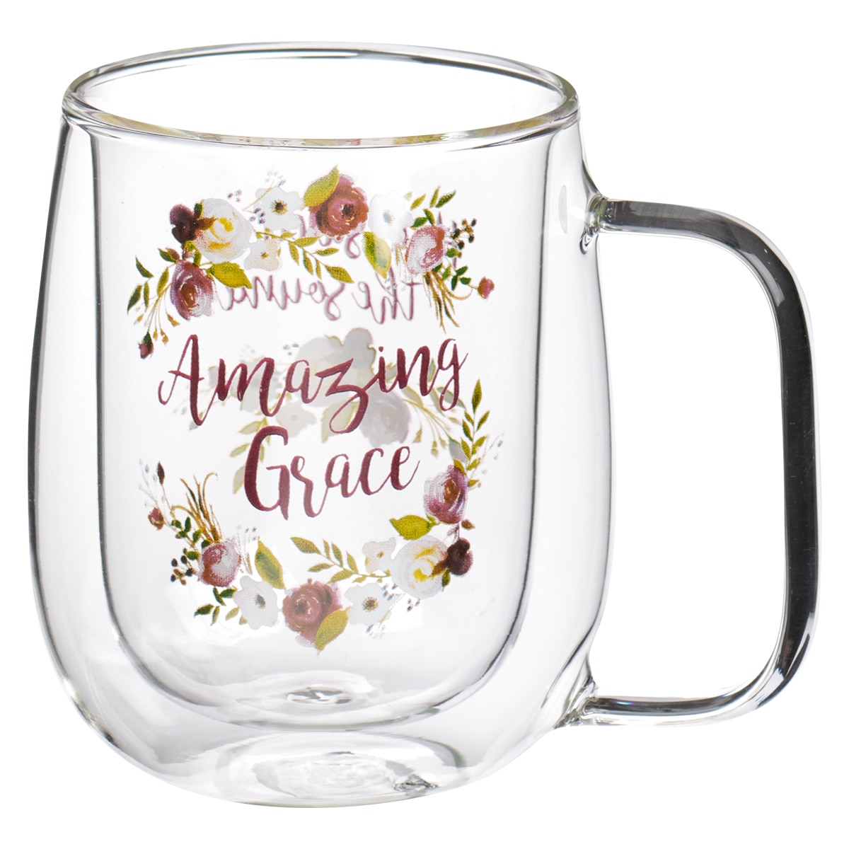glass double wall mug