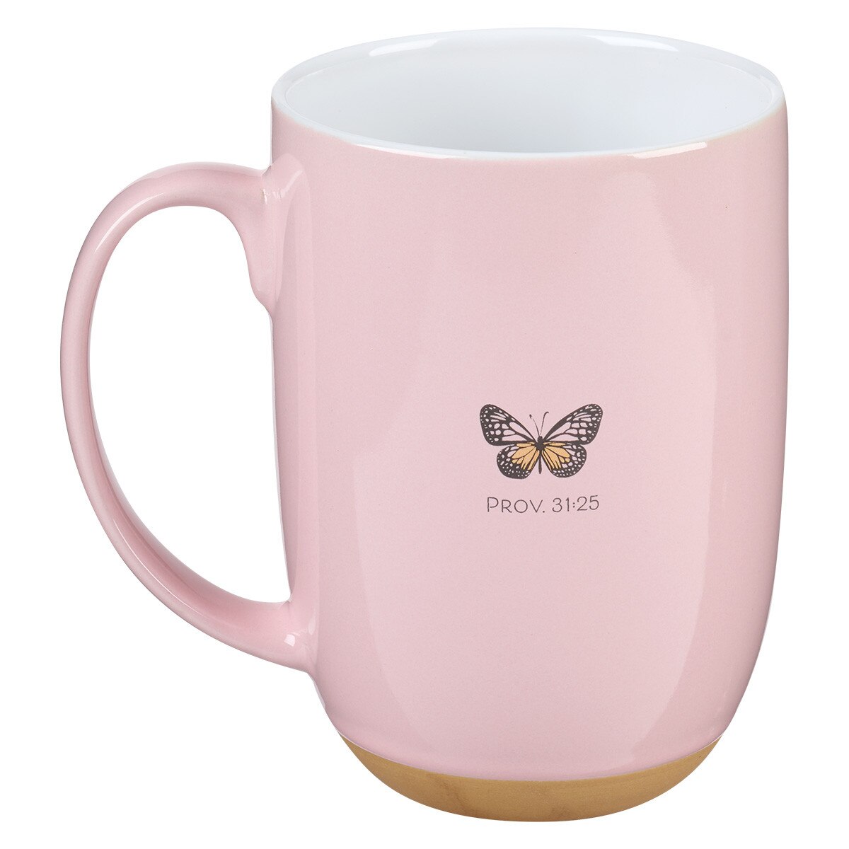 16 oz Pink Butterfly Glass Cup