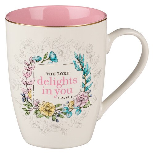 Elegant Pink Ceramic Coffee Mug, Beautiful Bird Flower Ceramic Mug, La –  Grace Painting Crafts