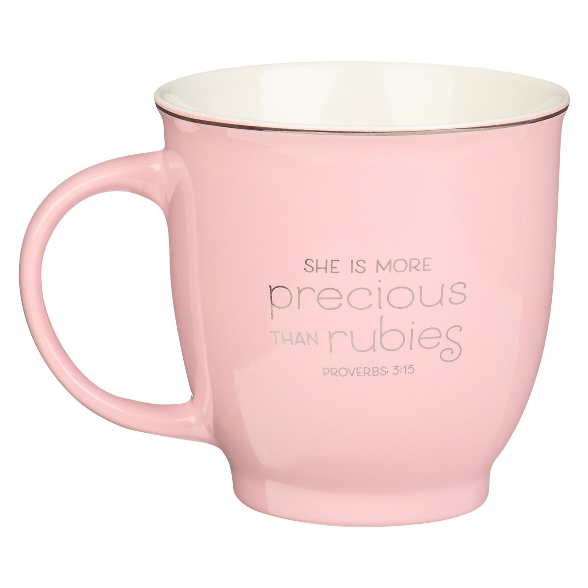 Petal Pink I Love You Mom Ceramic Mug - ​​​​​​​Proverbs 3:15