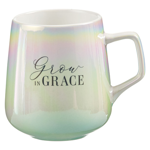 Grow in Grace Iridescent Ceramic Coffee Mug