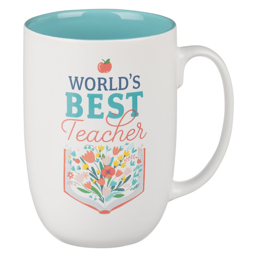 Worlds Best Teacher Ceramic Coffee Mug - Ecclesiastes 2:26