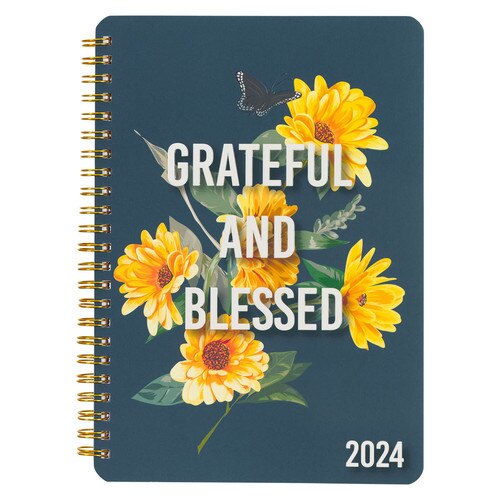 2024 Grateful and Blessed Wirebound Weekly Planner