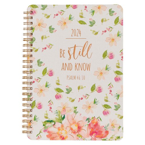 2024 Be Still and Know Wirebound Weekly Planner - Psalm 46:10