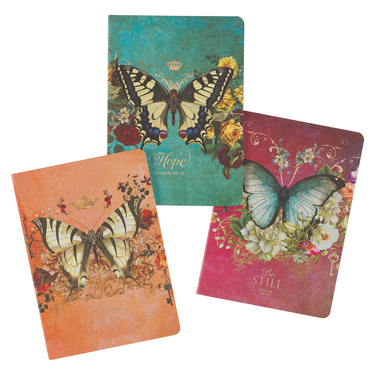 Neviti Butterflies Guest Book - Silver Embossed Wedding Keepsake Book, 30 Pages