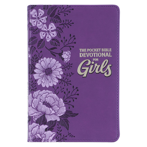 Purple Faux Leather Pocket Devotional for Girls