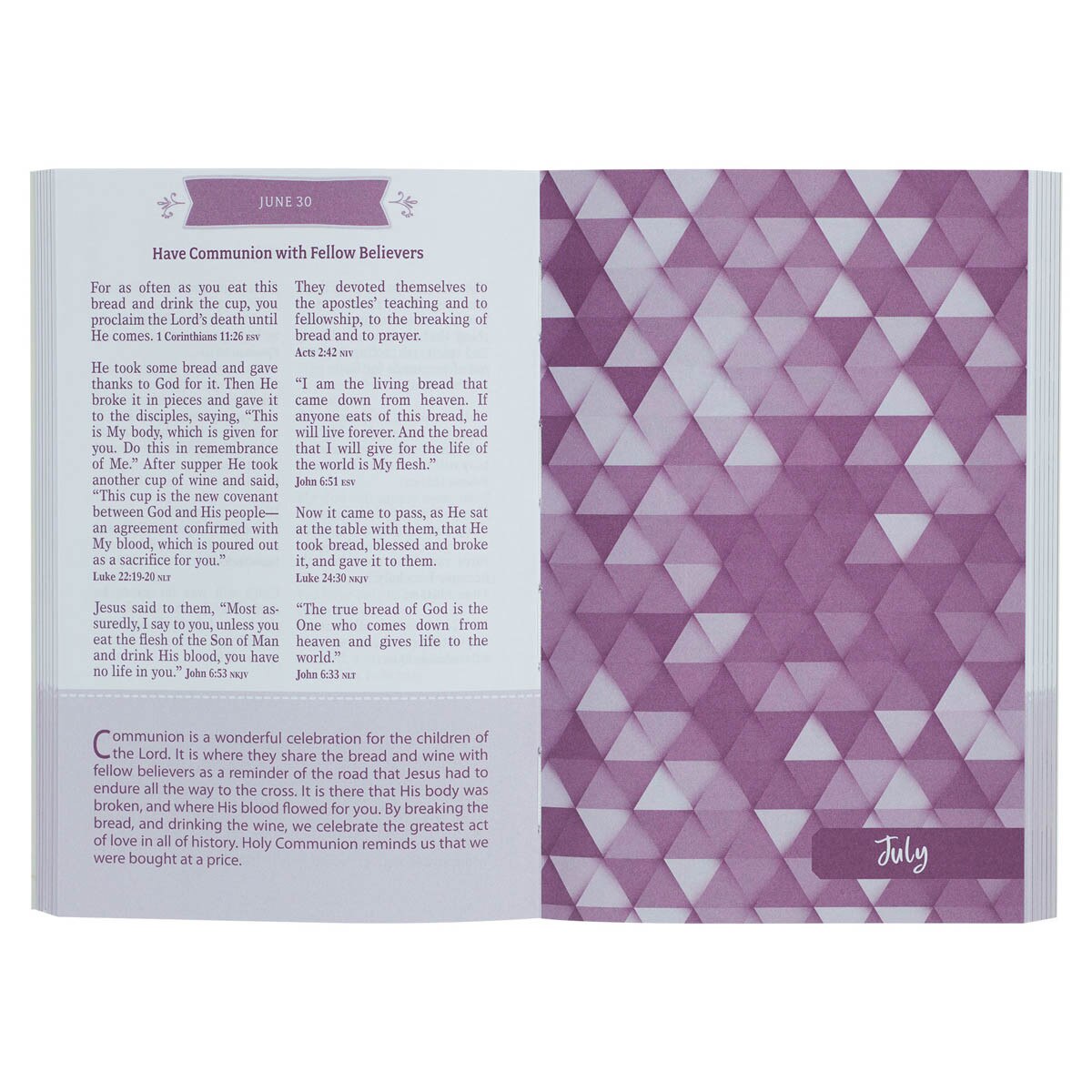 Pocket Bible Devotional for Girls in Pink Paperback Edition