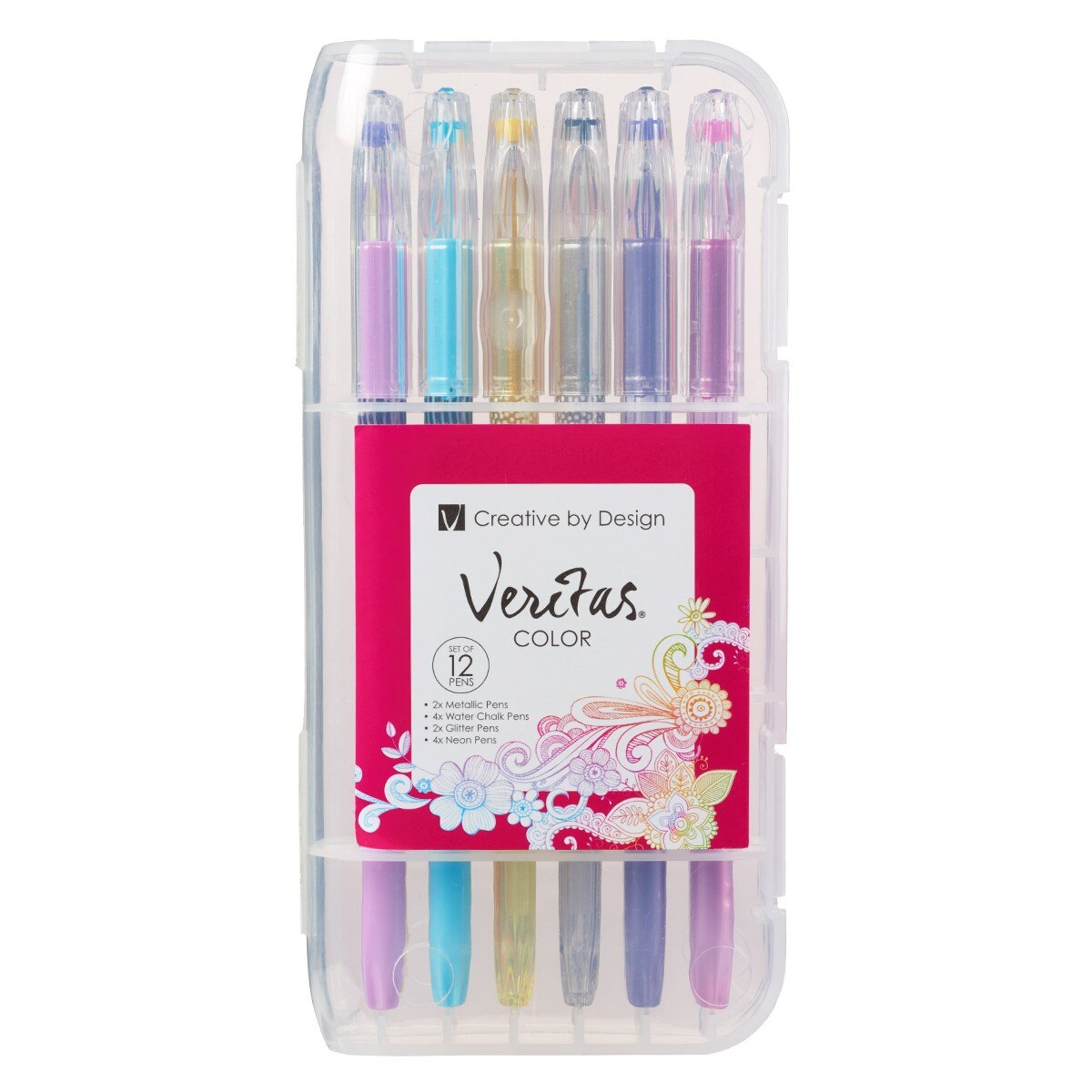 Glitter Gel Pens Assorted Colours - 6 Pcs