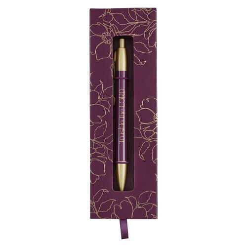 4 Pieces Bible Pens Inspirational Ballpoint Pens in Matching Gift Case  Colored Quotes Pens for Women Pens with Bible Verses Refillable Purple  Writing