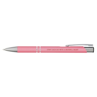 Pink Grateful Heart Stylish Pen and Case Gift Set