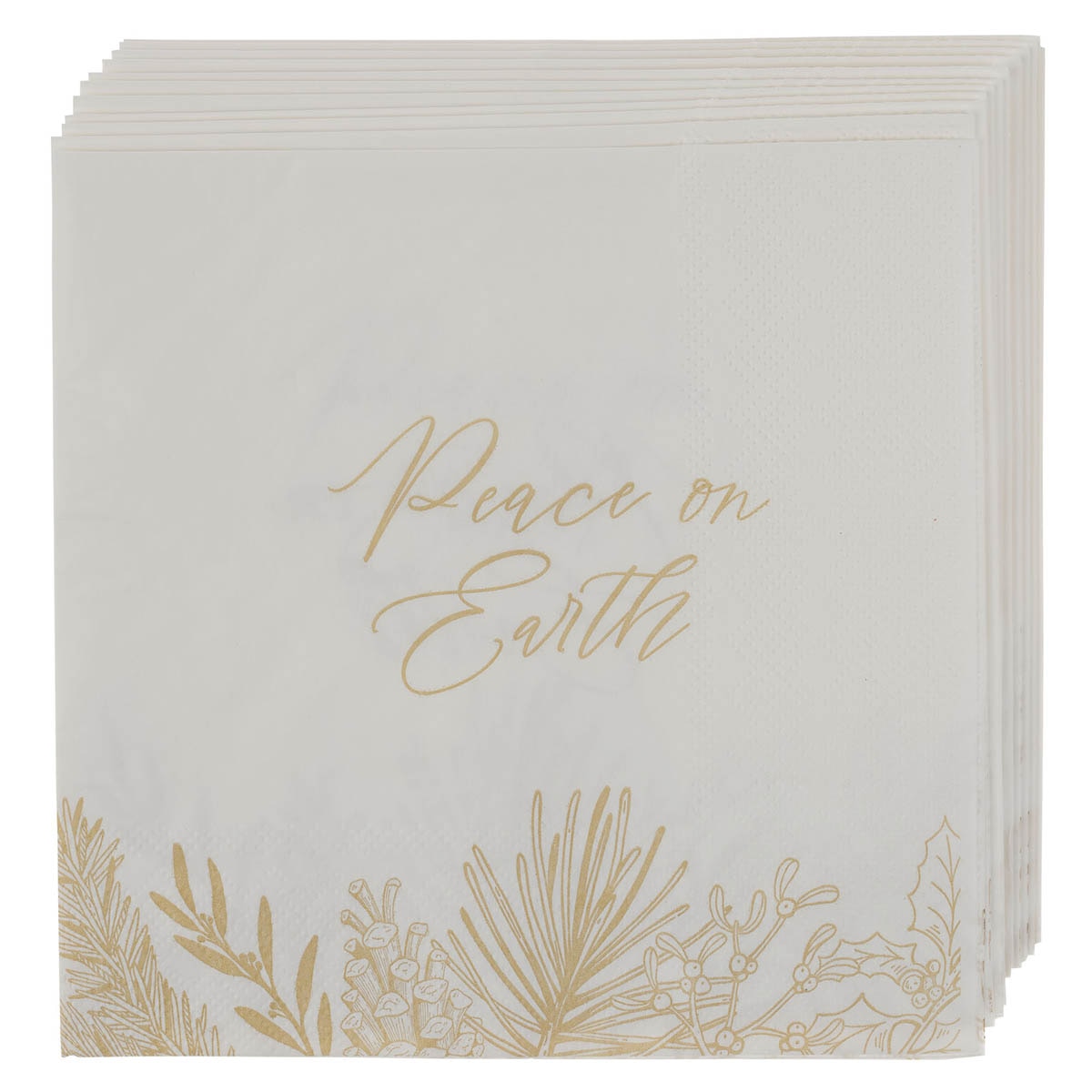 Christian Art Gifts Peace on Earth Beverage Napkin