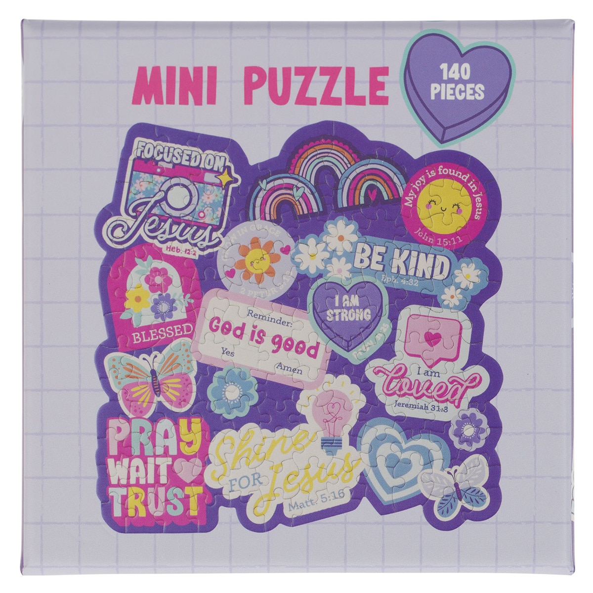 Shine For Jesus Stickers Purple Fashion Bible Cover