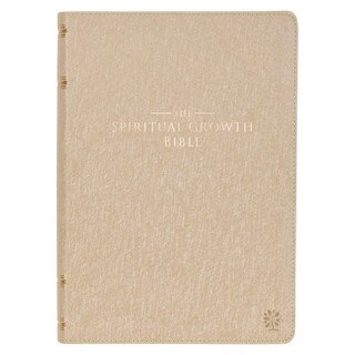 Pearlescent Taupe Faux Leather Spiritual Growth Bible