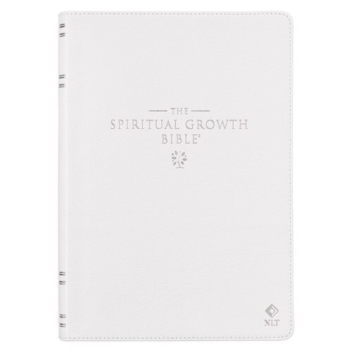 White Full Grain Leather Spiritual Growth Bible