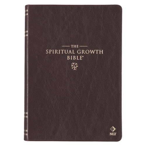 Brown Full Grain Leather Spiritual Growth Bible