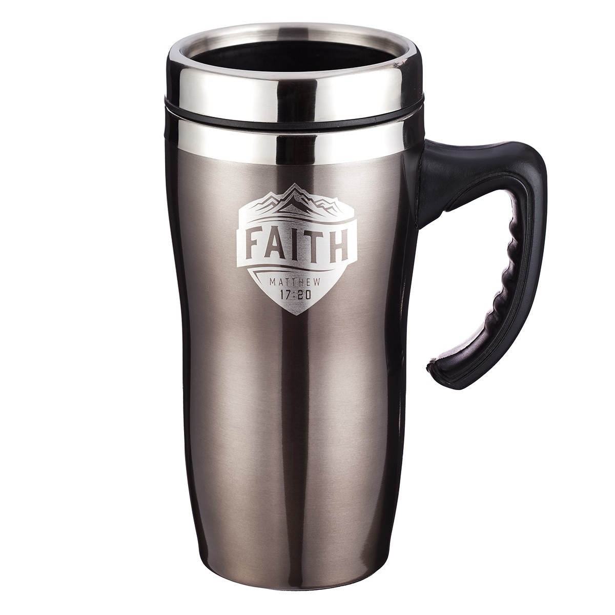 faith matthew 17 20 stainless steel travel mug